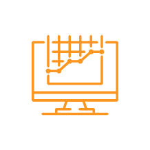 Icon of computer screen and calendar